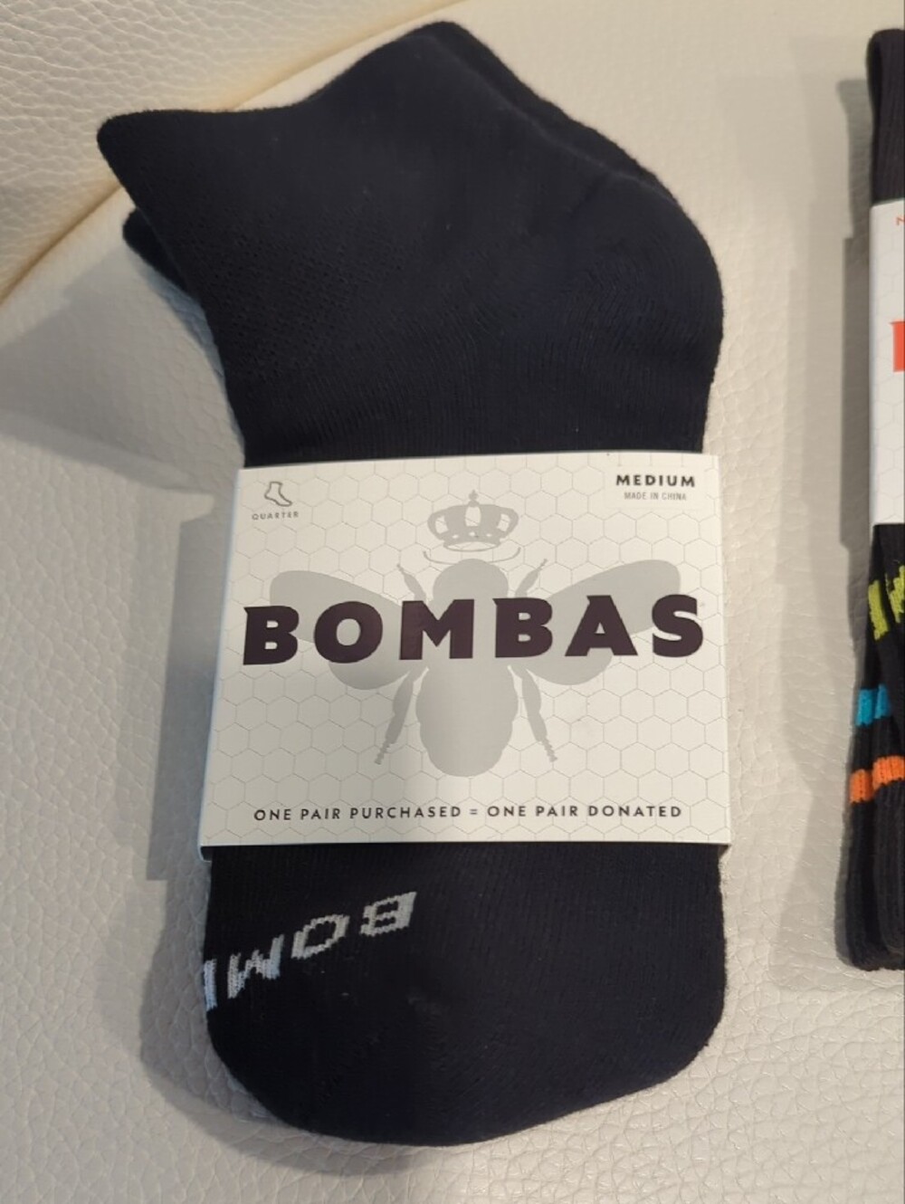 Bombas Black Athletic No-Show & Crew Socks - 3 Pack - Picture 2 of 6